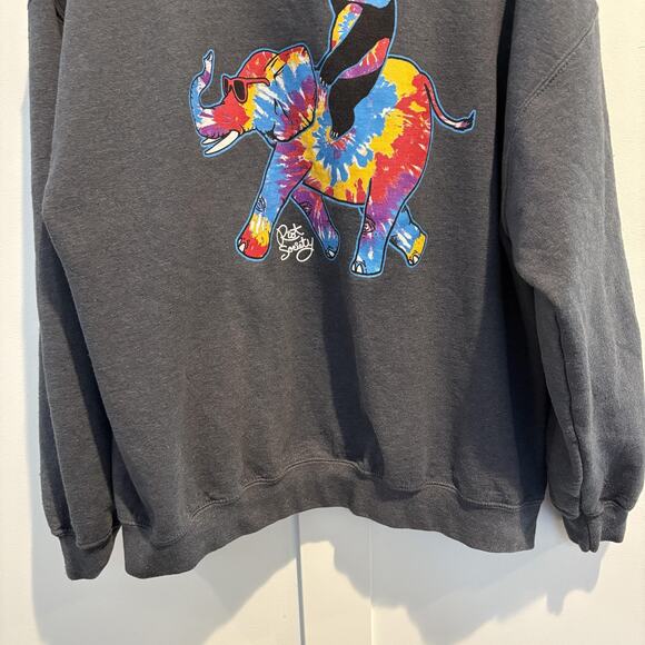 Riot Society Sweatshirt Mens XL Panda Elephant Tie Dye Crewneck Pullover Graphic - Picture 5 of 9